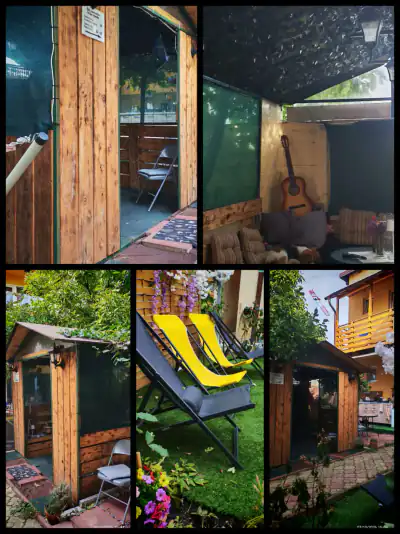 Grădină și spațiu de relaxare — vedere de zi